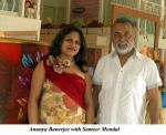 Ananya Banerjee with Sameer Mondal at the Art and Fashion Brunch in The Wedding Cafe n Lounge on 22nd Jan 2012.jpg